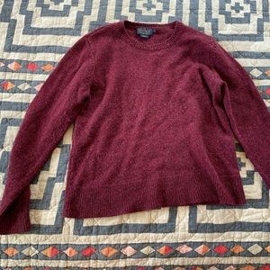 Pendleton Maroon Wool Crew Neck Sweater